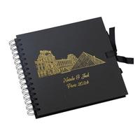 Personalised Foil Print Scrapbook, Photo Album, Spiral Bound, for Paris Memories