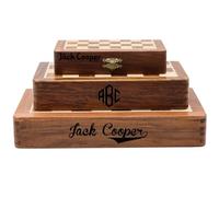 Personalised Foldable Magnetic Chess Board Set | Solid Wood Handmade Board & Chess Pieces