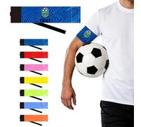 Personalised Football Captain Armband - Custom Logo & Text for Training, Anti-Slip, Elastic Design Fit Adults & Youths, Personalised Gifts Sports (Blue)