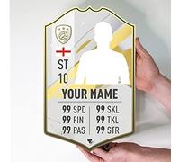 Personalised Football Cards Make Your Own Customised Player Stats Gift (38cm x 24cm, Greatest Personalised Stats Card)