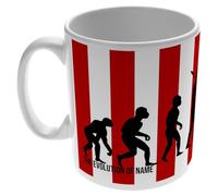 Personalised Football Evolution 11oz Ceramic Mug for Brentford Fans in Brentford Colours, Gloss Finish, Dishwasher Safe