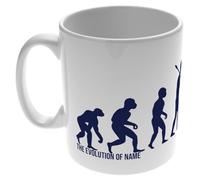 Personalised Football Evolution 11oz Ceramic Mug for Tottenham Hotspur Fans in Spurs Colours, Gloss Finish, Dishwasher Safe