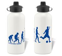 Personalised Football Evolution Aluminium Water Bottle for Leicester City fans - 600ml - White Bottle