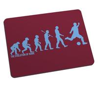 Personalised Football Evolution Mouse Mat for West Ham United fans in Irons colours, fabric top, non slip desktop computer mouse pad 5mm thick