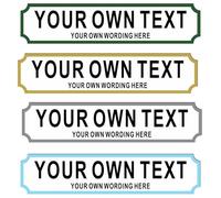 Personalised Football Fan Street Sign Plaque - Custom Wording MDF Wood or Acrylic Sign for Men, Add to Sheds, Lorries, Office, Man Caves or Bedroom Decor (MDF Wood, Large: 440mm x 90mm)