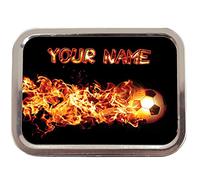 Personalised Football Fire Goal Dp27 2oz Tobacco Tin | Baccy Storage | Pill Box | Cigarette Rolling Stash Can