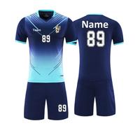 Personalised Football Kit for Boys Kids with Name Number Team Logo Personalised Football Shirts and Shorts for Men Women