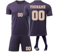 Personalised Football Kit for Kids and Adult Personalized DIY Sportswear Strips with Name Number 24/25 Home/Away Football Jerseys Sets with Shirts Shorts and Socks