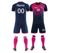 Personalised Football Kit for Kids Mens with Name Number Team Logo Personalised Football Shirts Shorts