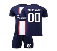 Personalised Football Kit Kids Custom Football Kits for Boy Men Football Jersey with Your Name & Number T-Shirts Top & Shorts, Football Gifts for Kids Adult #02