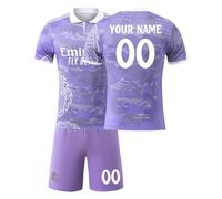 Personalised Football Kits for Boys Football Kit with Name Number Custom Jersey Shirts & Shorts Set for Men Football Gifts for Kids Adult #22