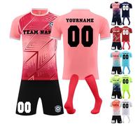 Personalised Football Kits for Boys Men, Custom NO 7/10 Football Jersey, Football Shirts Shorts and Socks Set, Football Gift for Kids and Adult (P005)