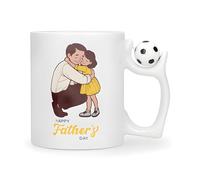 Personalised Football Mug with 3 Photos| Custom Coffee Mug 11oz | Ceramic Travel Mug for Him or Her | Perfect Christmas Gifts for Women, Dad, or Friends - Create Your Own Printed Mug Unique Design