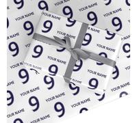Personalised Football Name and Number Wrapping Paper Gift Wrap 1 Sheet (50cm x 65cm)