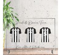 Personalised Football Plaque for Dads - Family Dream Team Football is the Game Design for Father’s Day or Birthdays Daddy's No.1 Team (Acrylic - A4-30cm x 21cm, 3 Shirts)