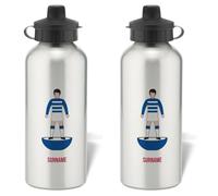 Personalised Football Player Figure Aluminium Water Bottle for Queens Park Rangers fans - 600ml - Silver Bottle