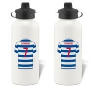 Personalised Football Shirt Design Aluminium Water Bottle for Queens Park Rangers FC fans - 600ml - White Bottle
