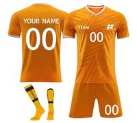 Personalised Football Shirt for Boys Customizable Football Kits for Boys 2024 Boys' Football Training Shirts Shorts and Socks Sports Tracksuit England Football Shirt,B3/6-7 Years
