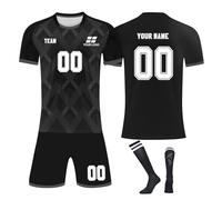 Personalised Football Shirts Kit for Kids Adults Custom Jersey Shirts Shorts Socks with Name Number Team Training Suit