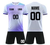 Personalised Football Shirts Kit Jersey Shirt&Short Set with Your Name Number and Team Logo Him Custom boys Football Kit for Kids and Men M,930 Purple