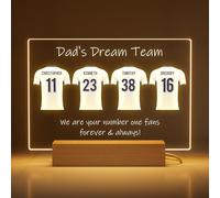 Personalised Football Team Frame for Dad - Custom Father’s Day Gift from Son or Daughter - Dad’s Dream Team Keepsake - Customised Present for Dad, Grandad, or Husband