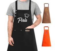 Personalised for Women Embroidery Apron, with Pocket, Custom Text and 19 Icons Optional Unisex Chef Aprons, Suitable for Home Kitchen, Cooking, Restaurant, Cafe, Art, Barbecue Personalized Gifts.