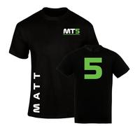 Personalised Formula Racing T Shirt Green - Grand Prix Circuits Tee, Motorsport Fan Top, T-Shirt for Kids and Adults - Black XX-Large