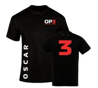 Personalised Formula Racing T Shirt Red - Grand Prix Circuits Tee, Motorsport Fan Top, T-Shirt for Kids and Adults - Black Medium