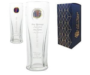 Personalised Fosters Pint Glass 20oz/590ml - Official Engraved Beer Glass with Custom Message - Tall Lager Style Gift for Dad, Him or Men for Birthday, Christmas - Dishwasher-Safe, Gift Box Included