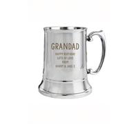 Personalised Free Text Stainless Steel Tankard Personalised Memento Company Silver One Size
