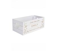 Personalised Free Text White Wooden Crate Personalised Memento Company White One Size
