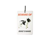 Personalised French Bulldog Car Air Freshener (Custom Cute Canine/Fun Xmas Christmas Stocking Filler/Secret Santa/Unique Novelty Scented Pet Animal Gift)