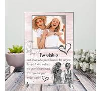 Personalised Friendship Plaque - Celebrate Your Unique Bond with a Gift for Your Best Friend | "Friendship Isn't About Who You've Known the Longest" (Pink, Acrylic A5 21cm x 15cm)