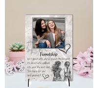 Personalised Friendship Plaque - Celebrate Your Unique Bond with a Gift for Your Best Friend | "Friendship Isn't About Who You've Known the Longest" (Grey Marble, Mdf Wood A5 21cm x 15cm)