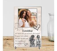 Personalised Friendship Plaque - Celebrate Your Unique Bond with a Gift for Your Best Friend | "Friendship Isn't About Who You've Known the Longest" (Beige, Acrylic A5 21cm x 15cm)