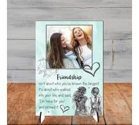 Personalised Friendship Plaque - Celebrate Your Unique Bond with a Gift for Your Best Friend | "Friendship Isn't About Who You've Known the Longest" (Mint, Mdf Wood A5 21cm x 15cm)