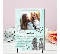 Personalised Friendship Plaque - Celebrate Your Unique Bond with a Gift for Your Best Friend | "Friendship Isn't About Who You've Known the Longest" (Mint, Mdf Wood A4 30cm x 21cm)