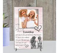 Personalised Friendship Plaque - Celebrate Your Unique Bond with a Gift for Your Best Friend | "Friendship Isn't About Who You've Known the Longest" (Pink, Acrylic A4 30cm x 21cm)