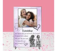 Personalised Friendship Plaque - Celebrate Your Unique Bond with a Gift for Your Best Friend | "Friendship Isn't About Who You've Known the Longest" (Lilac, Acrylic A5 21cm x 15cm)