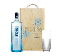 Personalised Fris Vodka Gift Set with Glass - 70cl | 37.5% ABV | Custom Spirit Gift for Him or Her | Premium Scandinavian Vodka