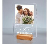 Personalised from Spotify Plauqe Acrylic A5/A6 Music Plaque Personalised Gifts for Him Her Women Men Mothers Day Gifts Custom Gift for Anniversary Birthday Fathers Day Christmas