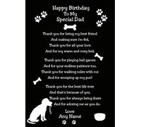 Personalised from The Dog Verse Poem Birthday Card (Black, Special Dad)