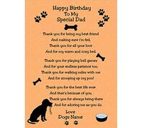 Personalised from The Dog Verse Poem Birthday Card (Orange, Special Dad)