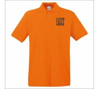 Personalised Fruit of the Loom Mens Premium Poloshirt Casual Embroidered Shirt