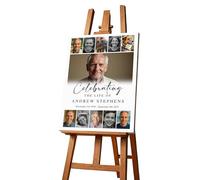 Personalised Funeral Condolence Memorial Sign Board In Loving Memory Celebration of Life Funeral Decorations Remberance Keepsake for Wake (11 Image Design)