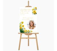 Personalised Funeral Memorial Board - Printed on Rigid Foam Board - In Loving Memory/Celebration of Life - UK Made- FD59