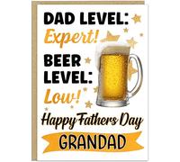 Personalised Funny Beer Fathers Day Card - Happy Father's Day - Custom Name on Banner - Beers & Chill, Cheers Dad, Bad Fun Puns Designs For Him - A5 or A4 Card Sizes (Design 5)
