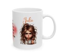 Personalised Funny Coffee Mug, Not a Morning Person Quote, If Monday Had A Face I Would Punch It, White Ceramic, 11 oz, Secret Santa, Funny, Joke