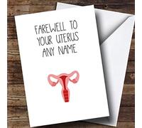 Personalised Funny Farewell Uterus Hysterectomy Get Well Soon Card | Get Well Soon Card | Sorry You are Poorly