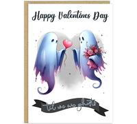 Personalised Funny Ghost Valentines Day Cards for Couples - Custom Name Boo Haunting Soulmate Designs - Cute Spooky Love Greeting Cards for Him Her - A5 Quality Greetings Cards (Til We Are Ghosts)